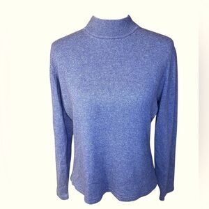 Vintage Icelandic Design Pullover Sweater Silk Cashmere Knit Blue Size‎ Medium M